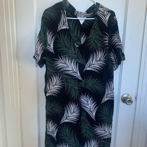 Dorothy Perkins black and green leaf dress